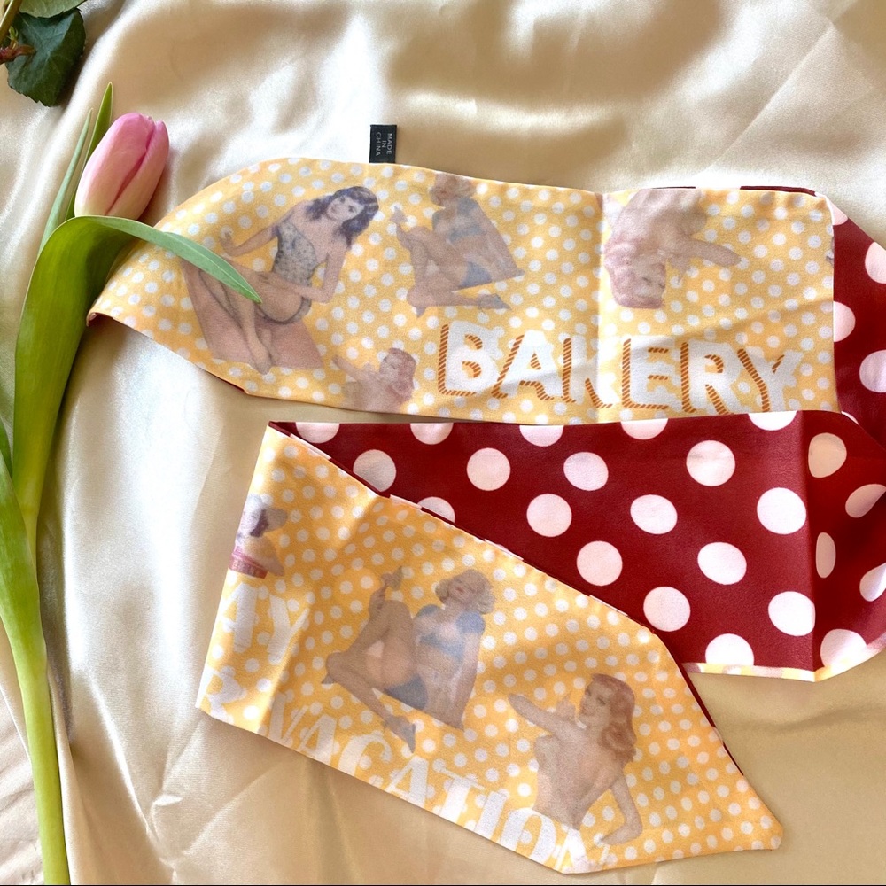 Polka Dots Bakery Narrow Silky Scarf - Picture 2 of 8